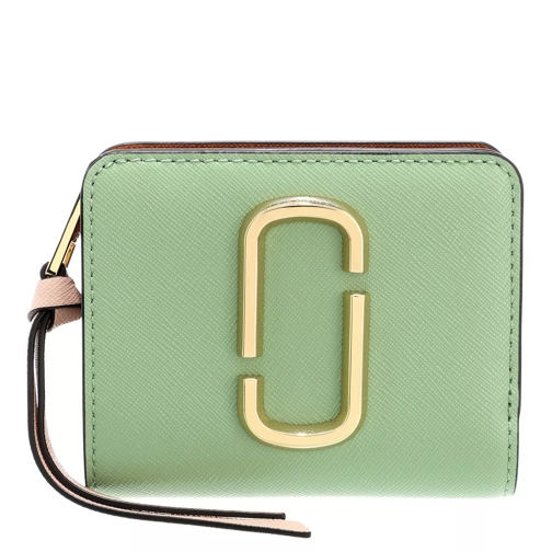 Marc Jacobs The Snapshot Mini Compact Wallet Aspen Green Multi Bi-Fold Wallet