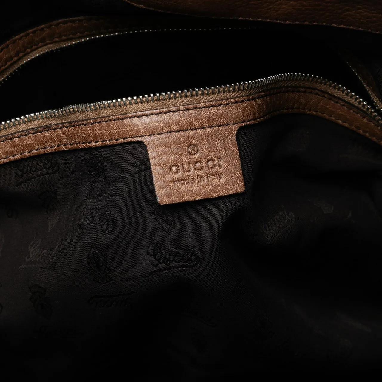 Thumbnail - Gucci Shopper - Large Leather Bamboo Bar Tote - Gr. unisize - in Braun - für Damen