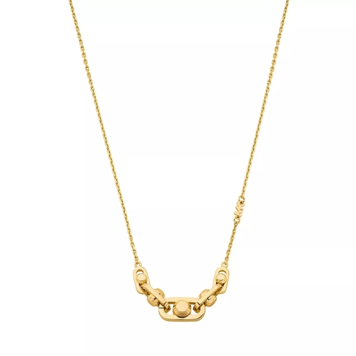 Michael Kors Michael Kors 14K Gold Sterling Silver Astor Link P Gold Medium Necklace