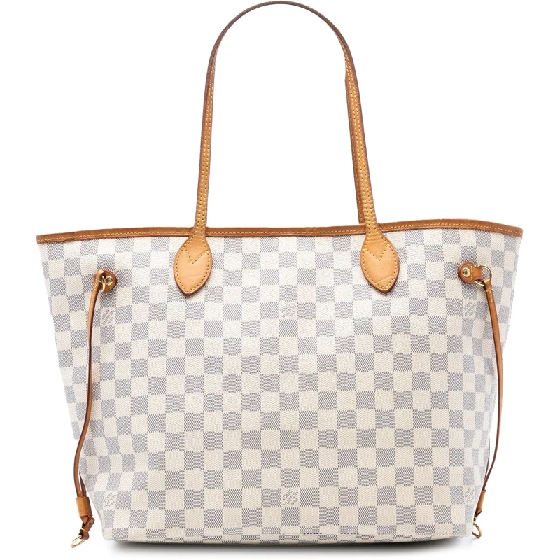 Louis Vuitton Shopper Damier Azur Neverfull MM weiß
