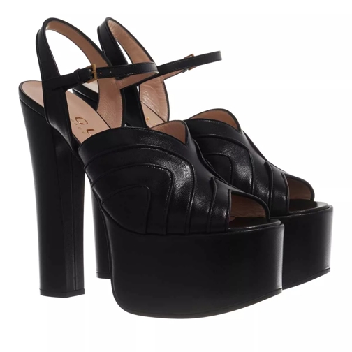 Gucci Plateau Sandals Black High Heel