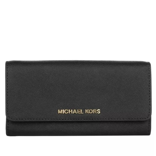 MICHAEL Michael Kors Jet Set Travel Wallet on a Chain Black Portafoglio a catena