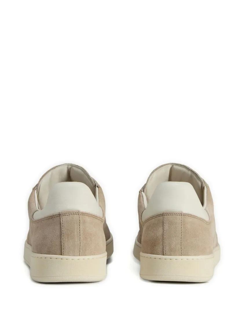Thumbnail - Woolrich Low-Top Sneaker - Beige Suede Sneakers With Contrasting Heel - Gr. 41 (EU) - in Beige - für Damen