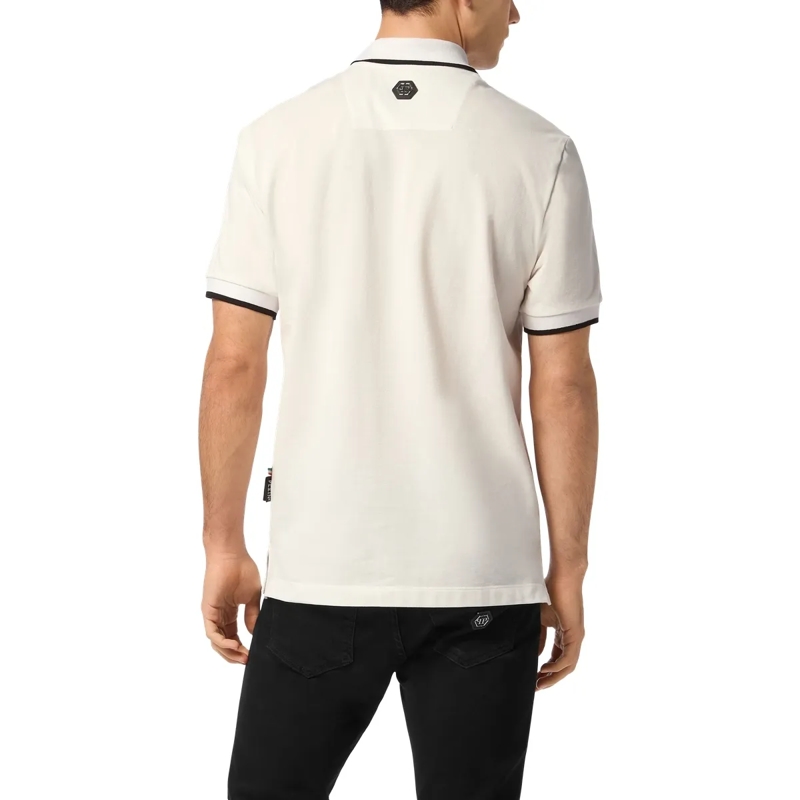 Philipp Plein Top Poloshirt Ss Teddy weiss(Image 2)