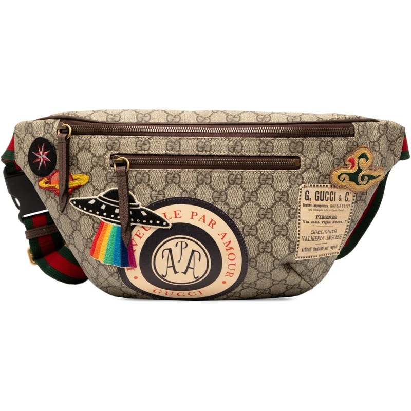 Gucci Gürteltasche GG Supreme Courrier Belt Bag braun