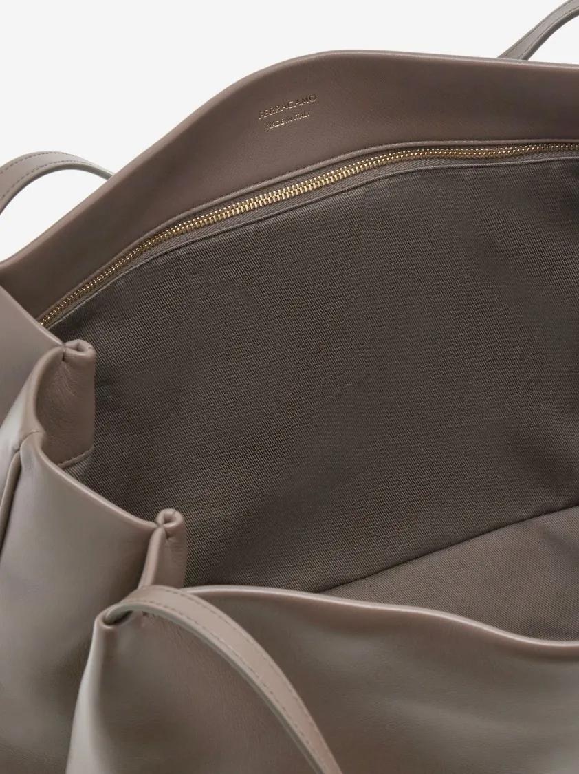 Salvatore Ferragamo Hobo bags Leather Shoulder Bag in grijs
