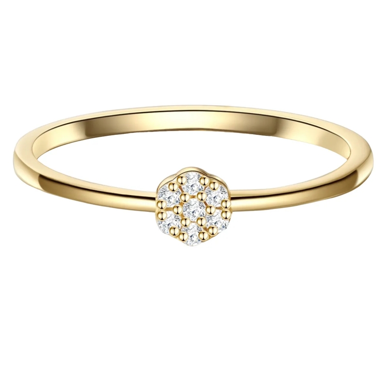 Glanzstücke München Ring Sterling Silber Ring Zirkonia gold