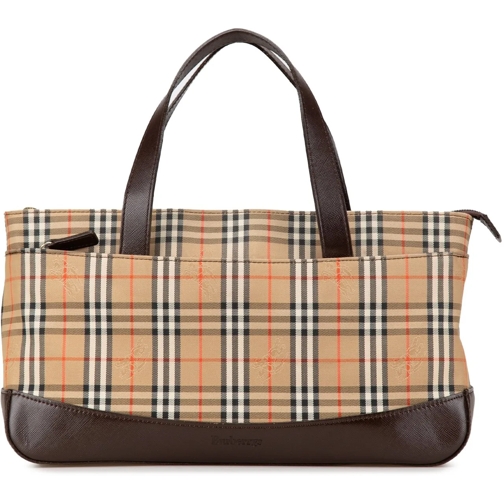 Burberry Sac à provisions 20th Haymarket Check Canvas Tote braun