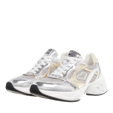 Love Moschino Sneakers Donna Argento Argento Platino Beige Low Top Sneaker