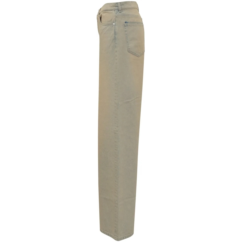 Stella McCartney Jeans Boyfriend Pantaloni Gamba Larga Sovratinti. taupe(Image 3)