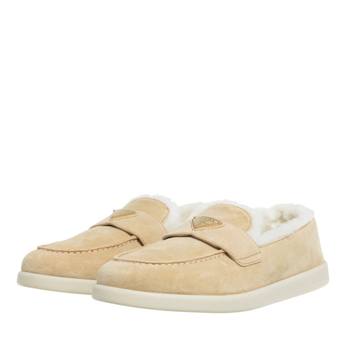 Prada Slip-On Sneaker Mocassini Velvet Slipper Light Brown