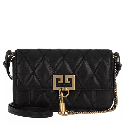 Givenchy Mini Pocket Bag Diamond Quilted Leather Black Crossbody Bag