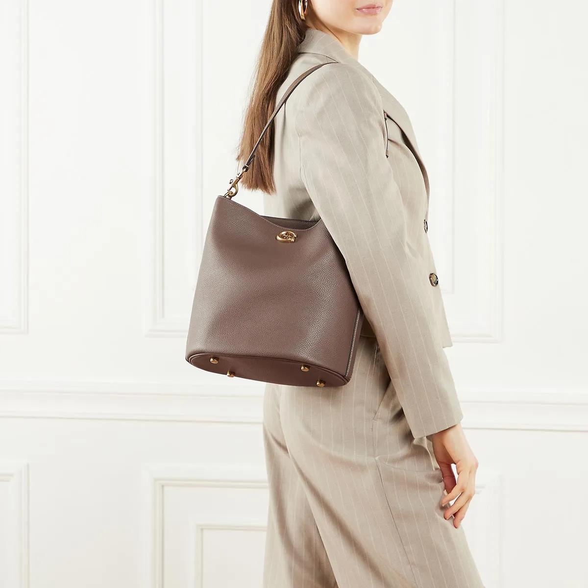 Coach Shoppers Polished Pebble Soft Willow B in bruin