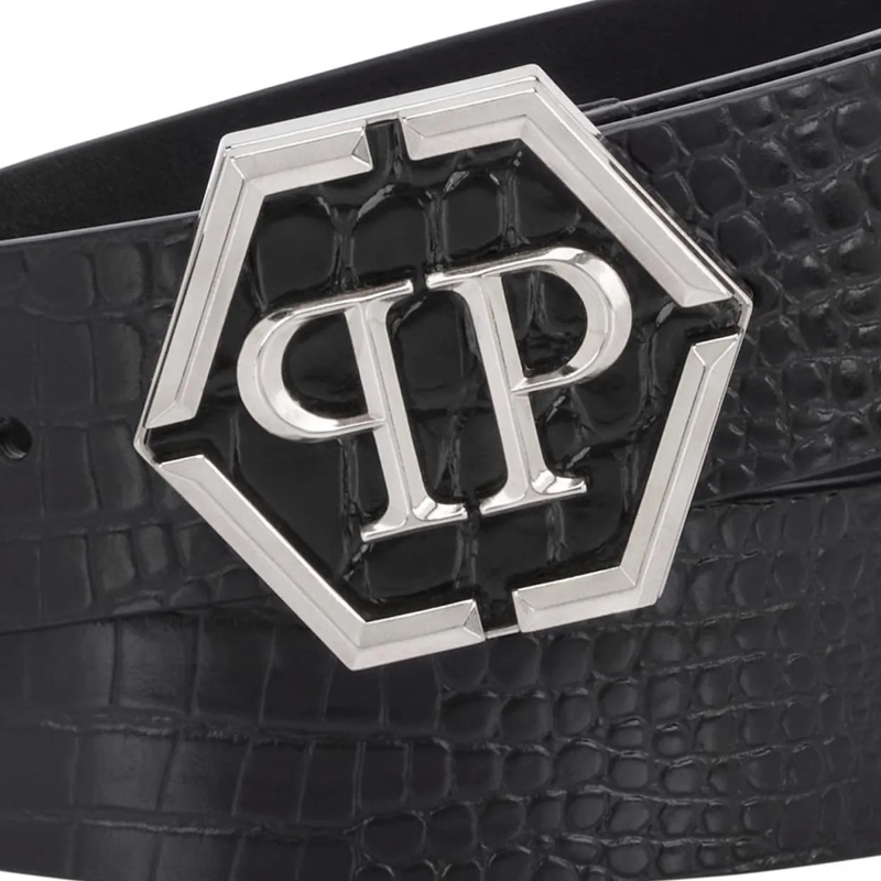 Philipp Plein Ledergürtel Leather Belt Cocco schwarz(Image 2)