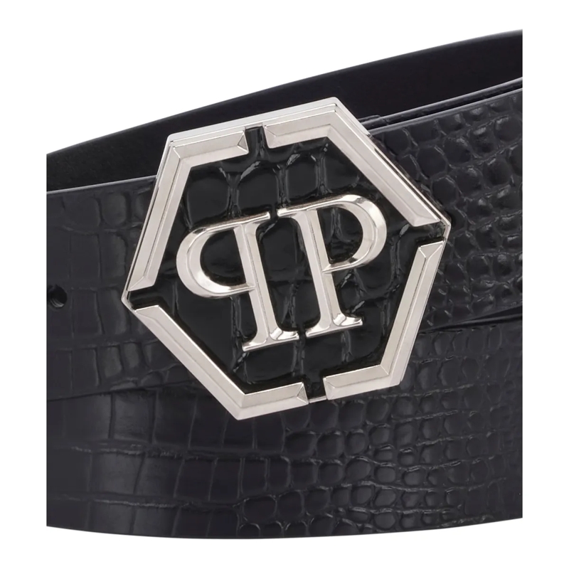 Philipp Plein Gürtel Leather Belt Cocco schwarz(Image 3)