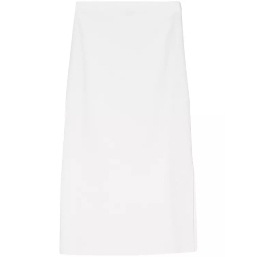 Lorena Antoniazzi White Ribbed-Knit Midi Skirt White 