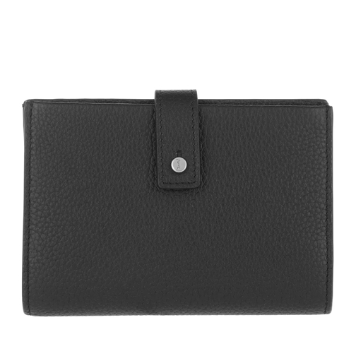 Saint Laurent Sac De Jour Souple Thin Compact Wallet Leather Black Portemonnaie mit Überschlag