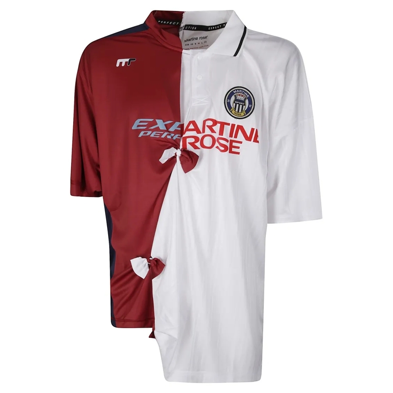 Martine Rose T-shirt Collage Football Top T-Shirt White