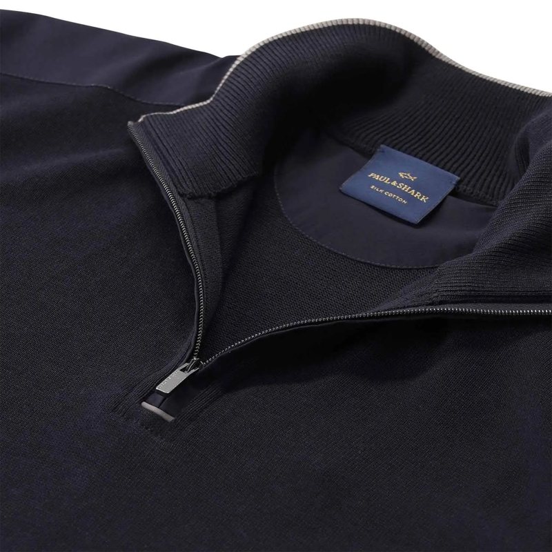 Paul & Shark  Troyer mit Seide & Baumwolle blau(Image 4)