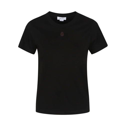 Alexander McQueen T-Shirts Black Cotton T-Shirt Black