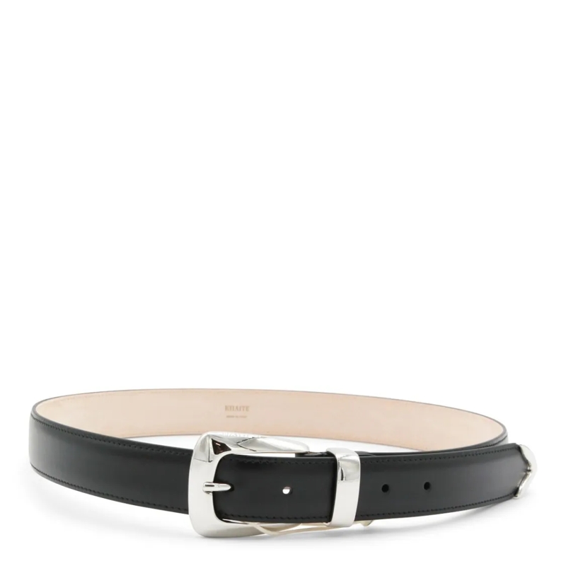 Khaite Riem Black Leather Belt Black