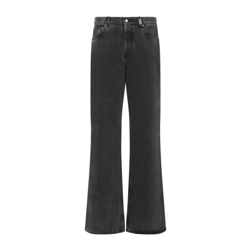 Alexander McQueen Jeans Flared Jeans With Cotton Fabric And Design Black
