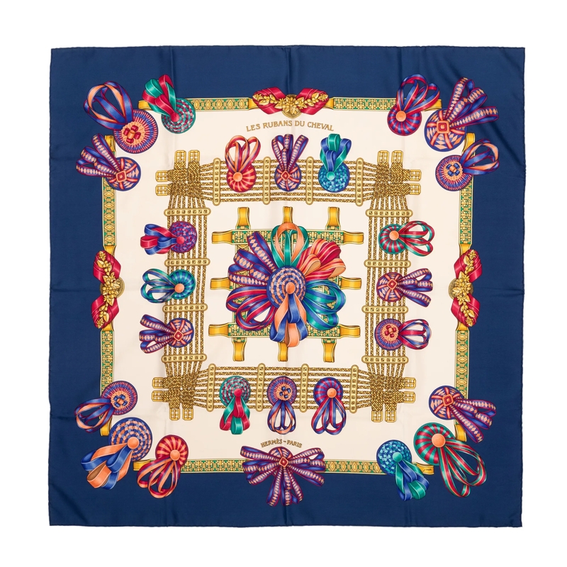 Hermès Halstuch Scarf marineblau