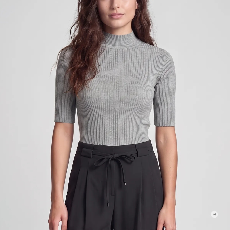 Marc Aurel  Pullover- mit silbernem Glanzgarn- Turtleneck- grau(Image 3)