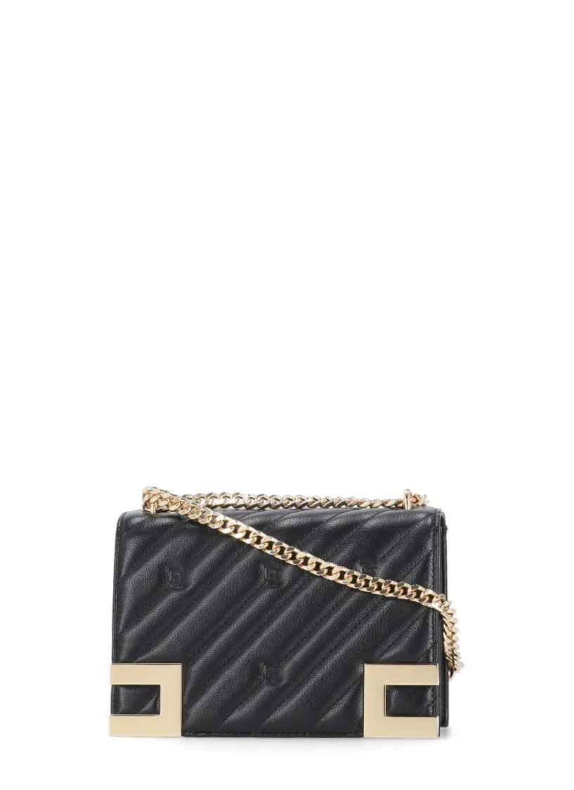 Elisabetta Franchi Shopper - Matelasse Bag With Logo - Gr. unisize - in Schwarz - für Damen