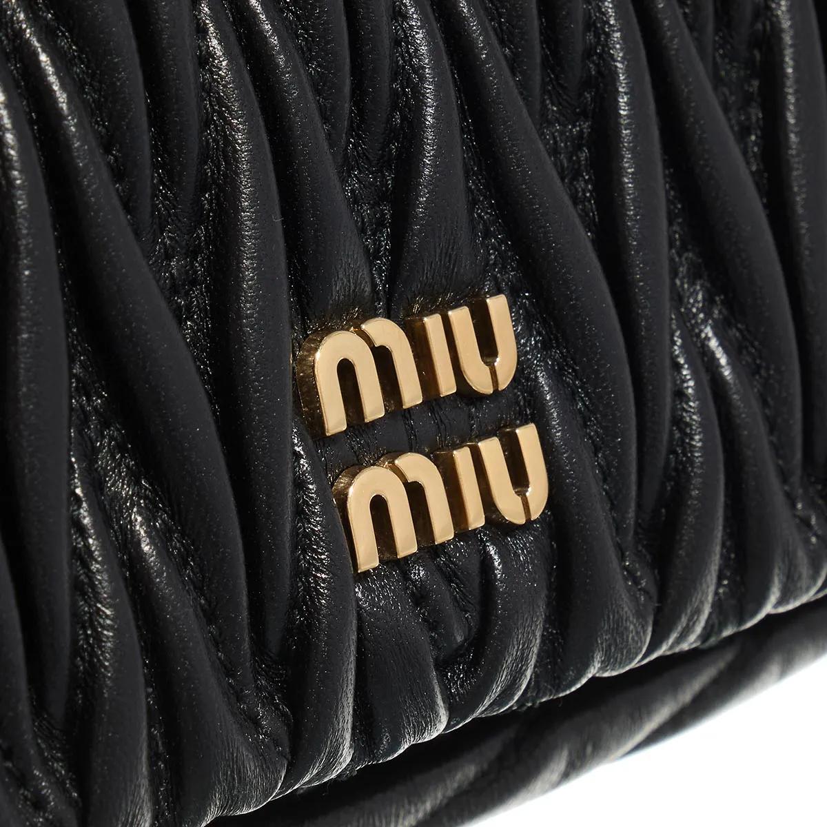 Miu Crossbody bags Logo Matelasse Crossbody Bag in zwart