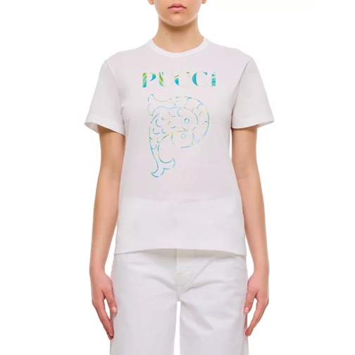 Pucci Short Sleeve Cotton T-Shirt White 