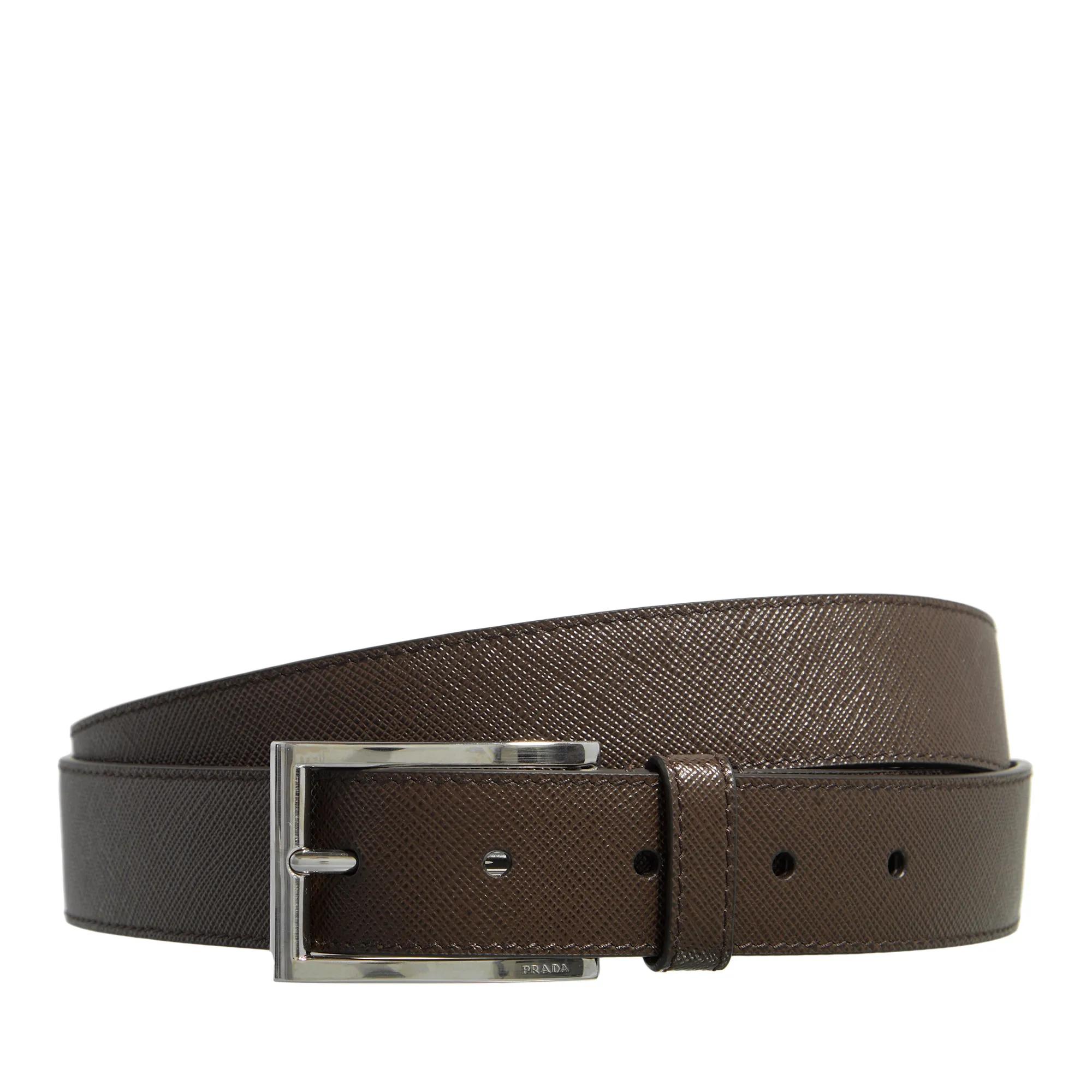 Prada Gürtel - Saffiano Leather Belt - Gr. 105 - in Braun - für Damen