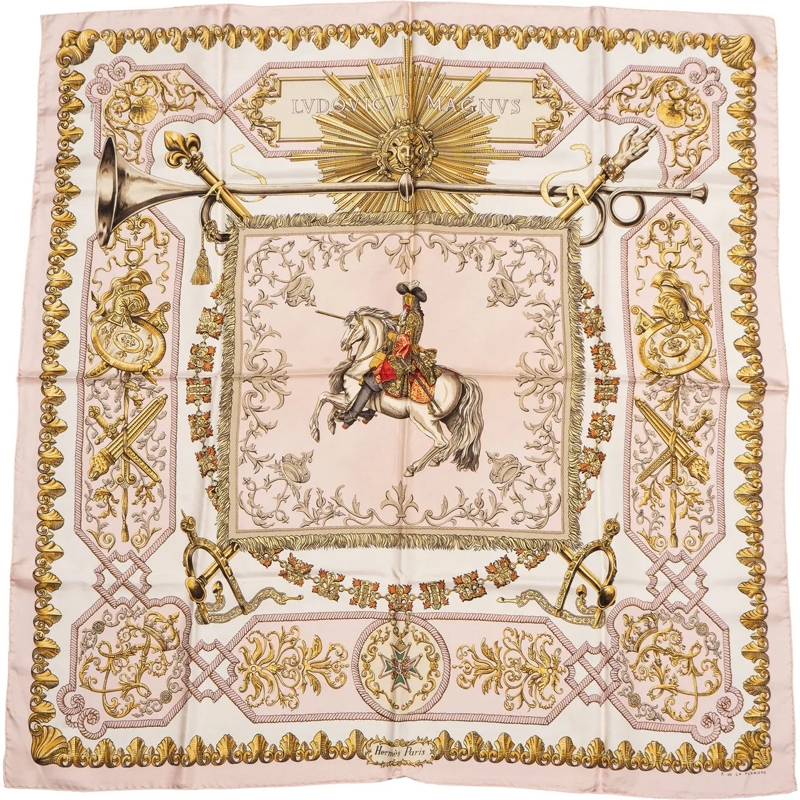 Hermès Wollschal Hermes Classic "LVDOVICVS MAGNVS" Silk Carre 90 Sc mehrfarbig
