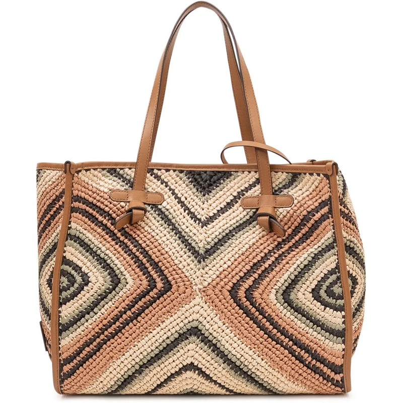 Gianni Chiarini Shopper Borsa Marcella Tote in Tessuto Intrecciato con Mot mehrfarbig