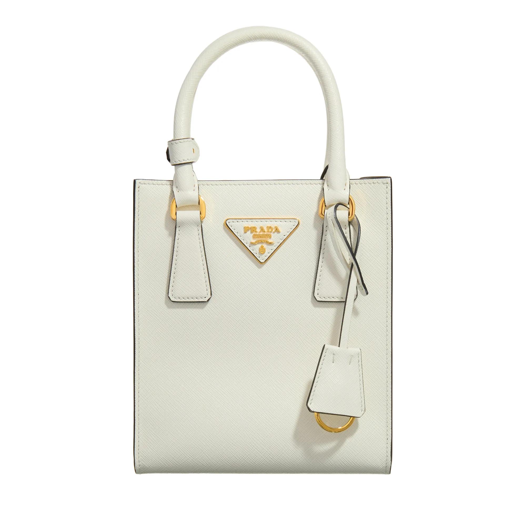 Prada Crossbody Bags - Mini Tote Double Handle And Strap - Gr. unisize - in Creme - für Damen