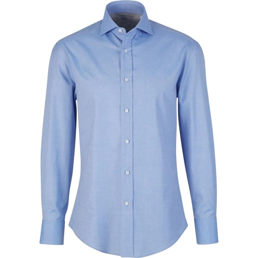 Brunello Cucinelli T-Shirts Plain Cotton Shirt blau