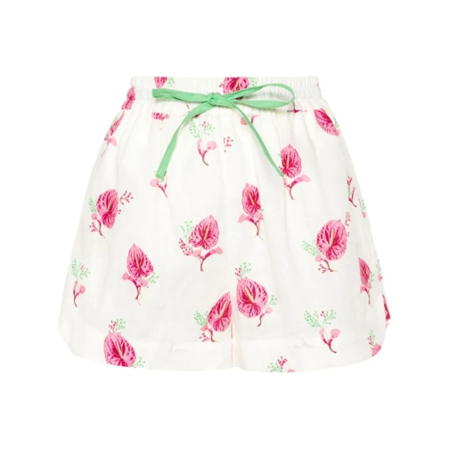 ASTON STUDIO Legere Shorts White Floral Shorts White