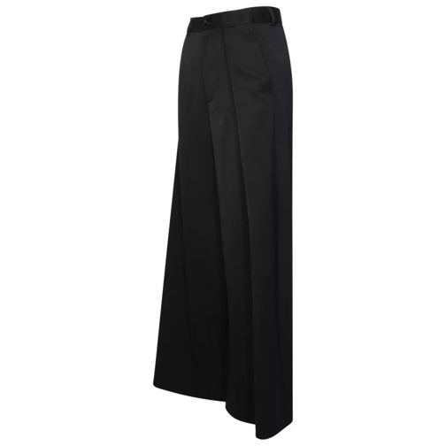 MM6 Maison Margiela Black Virgin Wool Blend Tailored Trousers Black 