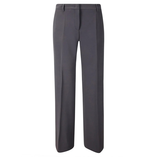 Alberto Biani  Wide Leg Pressed Crease Trousers Grey