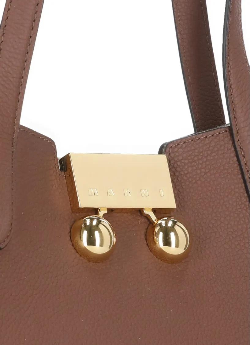 Marni Hobo bags Brown Trunkaroo Tote Bag in bruin