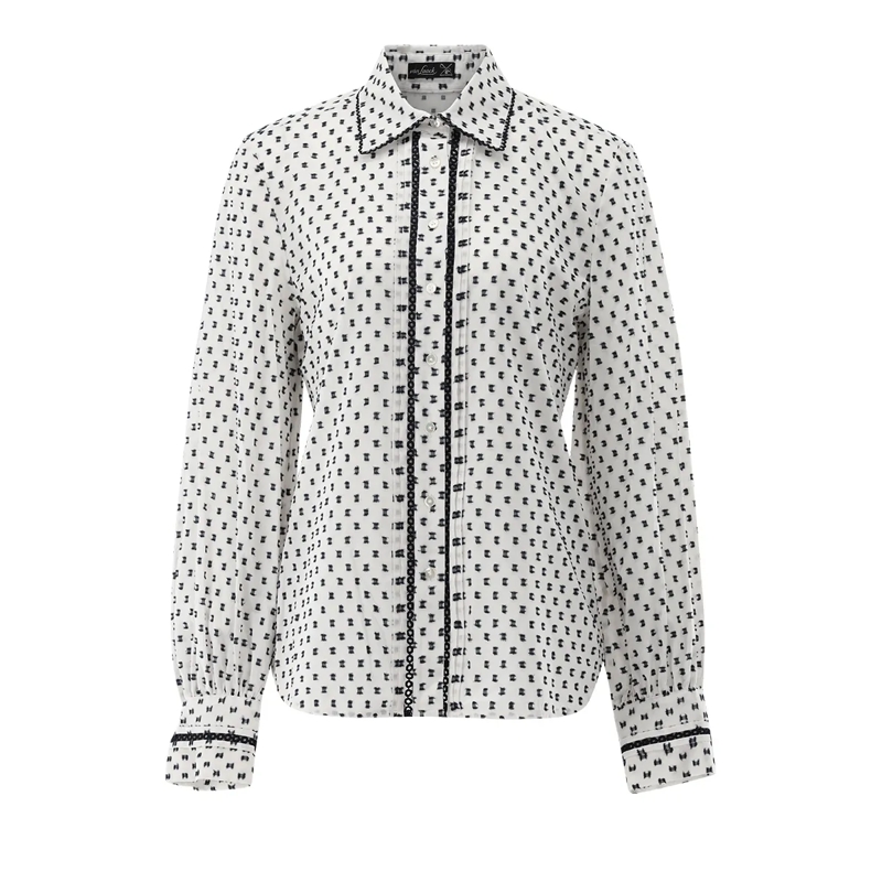 VAN LAACK Bluse Bluse Modern Fit Uni beige