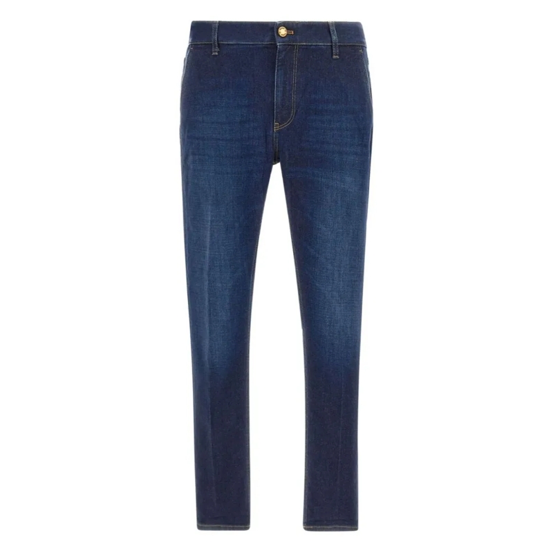 Pt Torino Jeans Classic Straight-Leg Denim Jeans With Mid-Rise Wai Blue