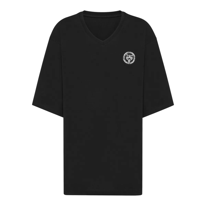 Plein Sport T-Shirt T-Shirt V-Ausschnitt Ss schwarz