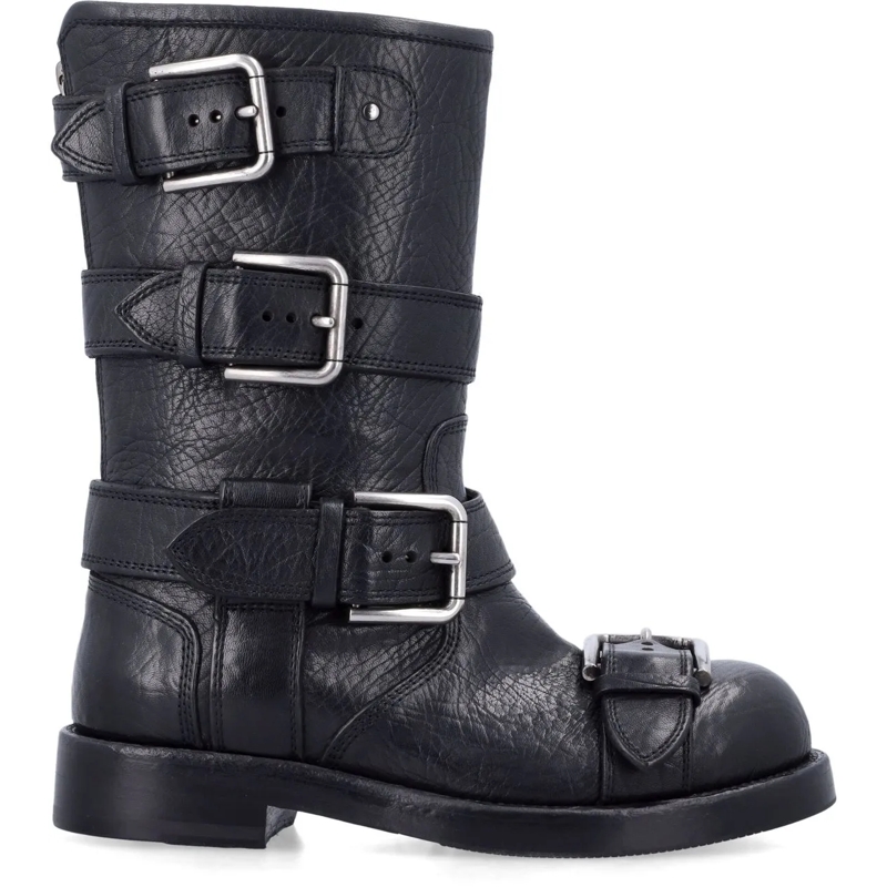 Dolce&Gabbana Stiefel Bernini Biker Boot Nero schwarz