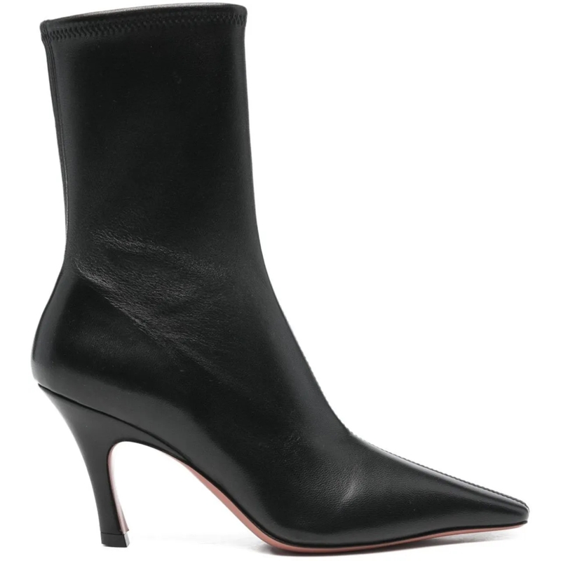 Amina Muaddi Stiefel Boots Black schwarz