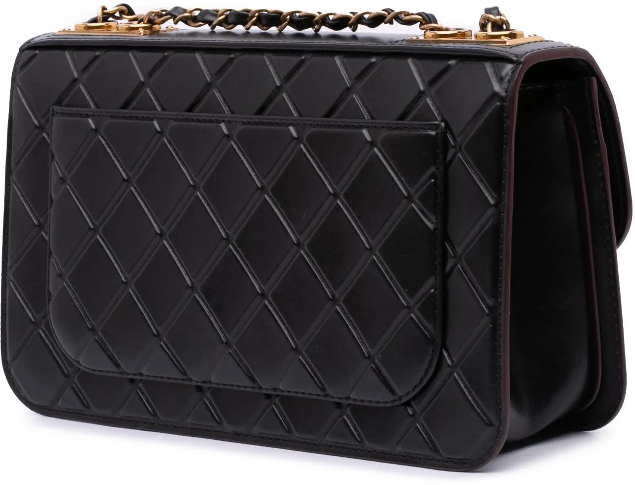 Thumbnail - Chanel Hobo Bags - 2015-2016 Embossed Calfskin Single Flap - Gr. unisize - in Schwarz - für Damen