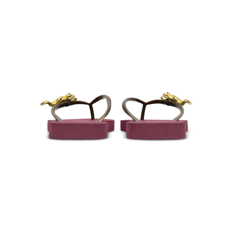 UZURII Flip Flops Zehentrenner Gold Crocodile Switch ruby(Image 6)