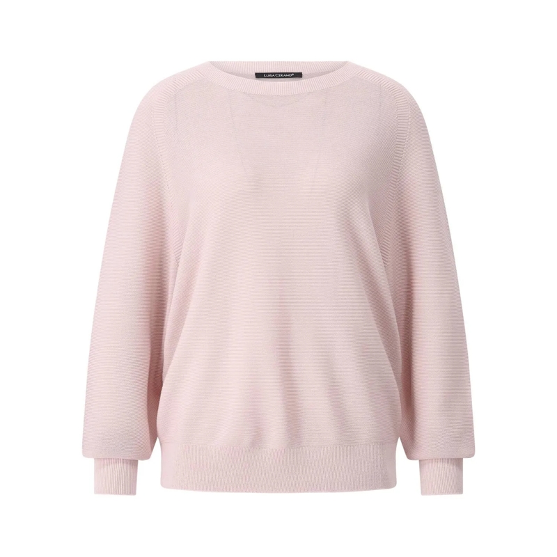 Luisa Cerano Pullover Pullover aus Baumwoll-Crêpe Rosa