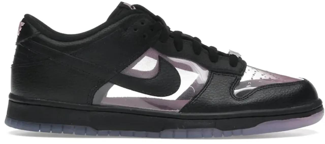 Nike Low-Top Sneaker - Nike Dunk Low Retro Transparent Black Pink Rise - Gr. 42 (EU) - in Schwarz - für Herren