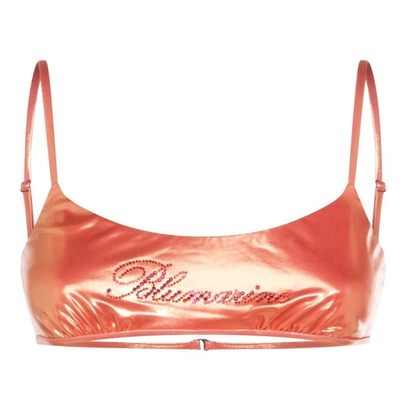 Blumarine  Smooth Silhouette Top Bikini With Refined Tailorin Orange